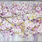 a painting of pink flowers on a white background