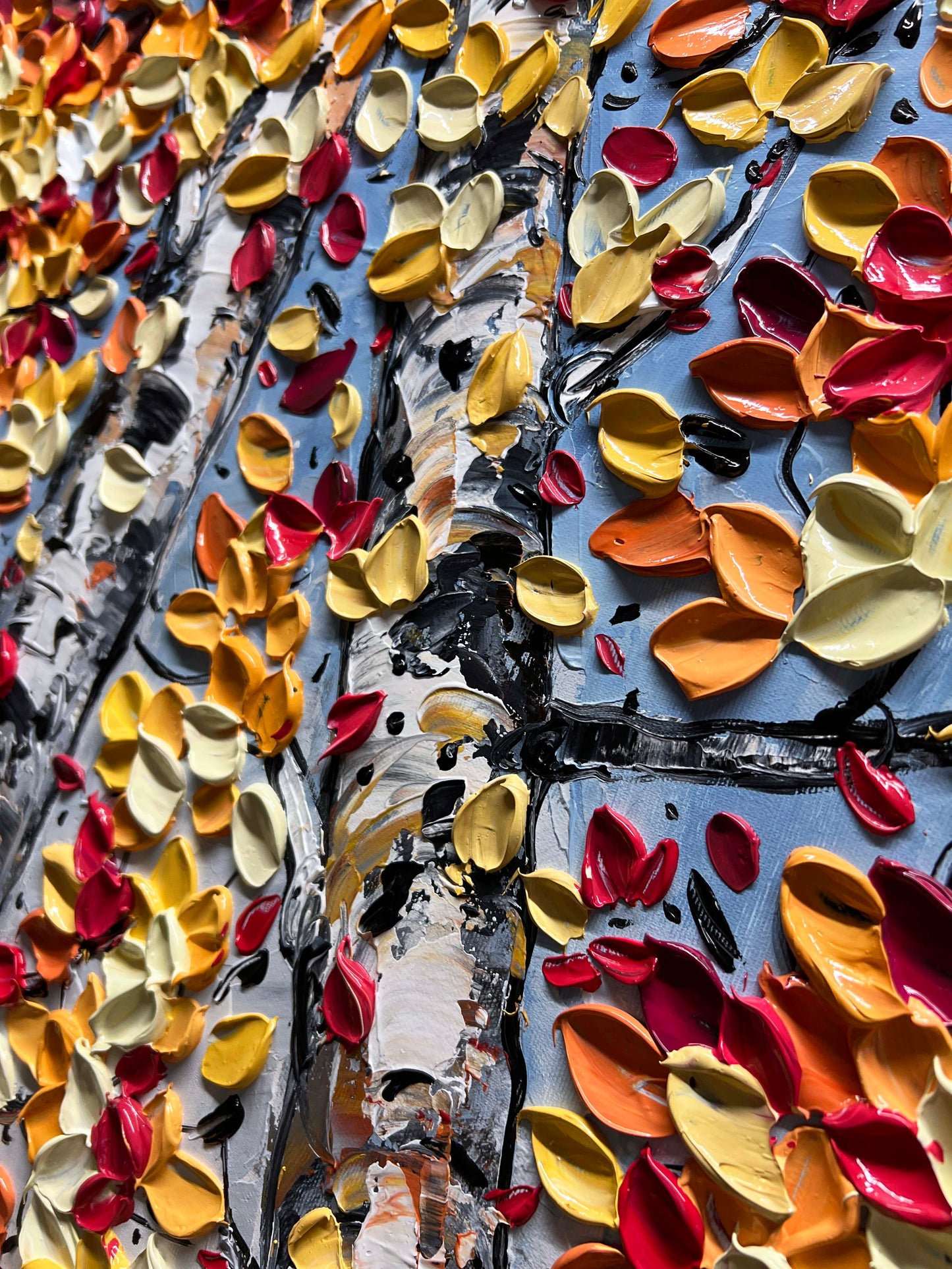 a close up of a bunch of plates on a table