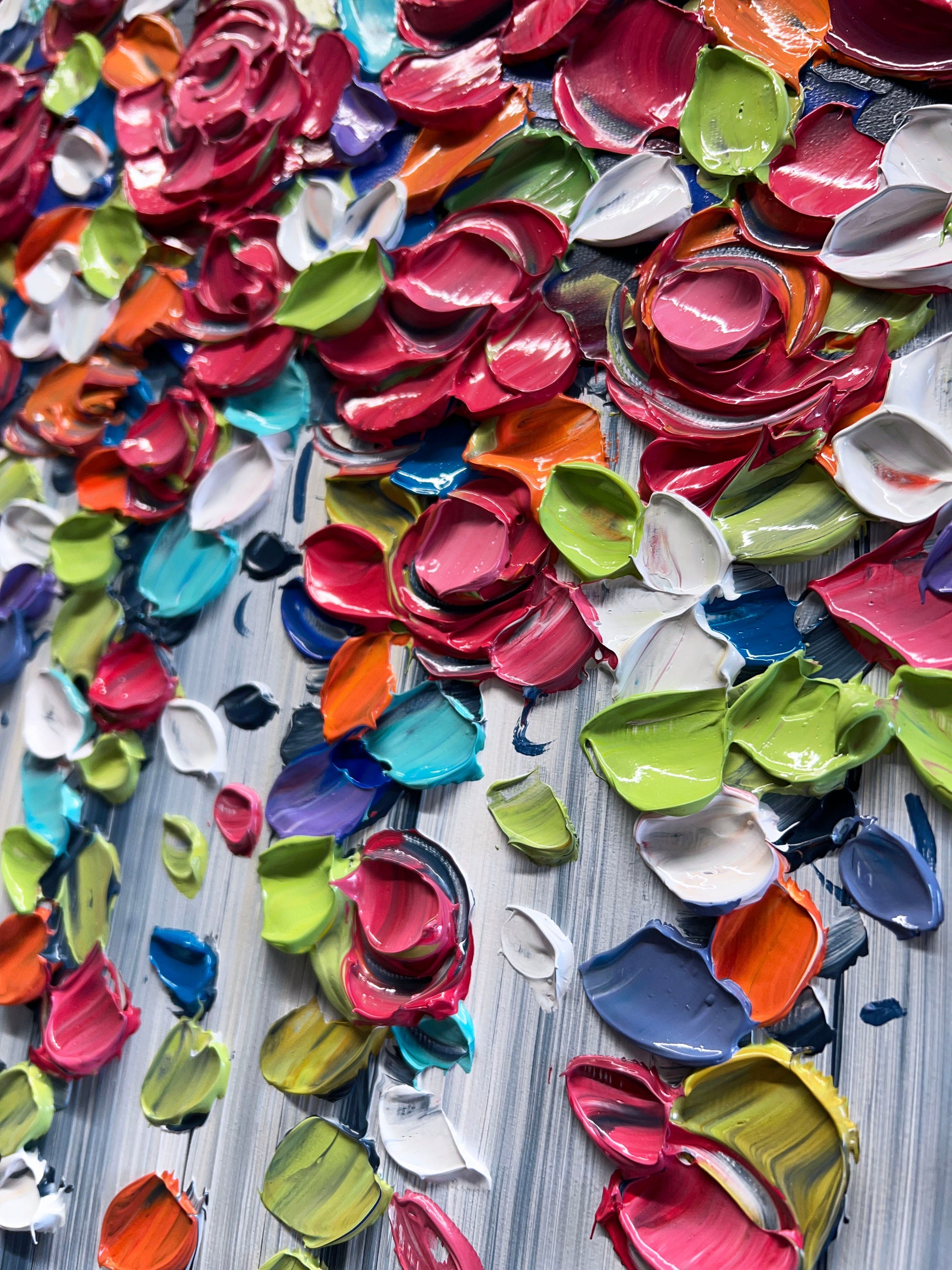 a close up of a bunch of plates on a table