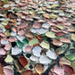 a close up of a bunch of buttons on a surface