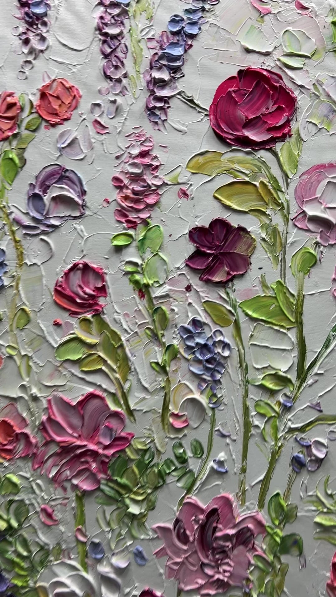 Wild Garden Textured 3D Floral Painting Textured Multicolor Flowers – Lana  Guise Gallery